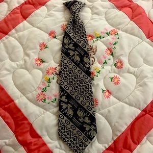 Vintage 70s chic men’s clip on tie